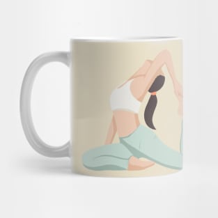 Pilates instructor doing yoga and meditation Mug